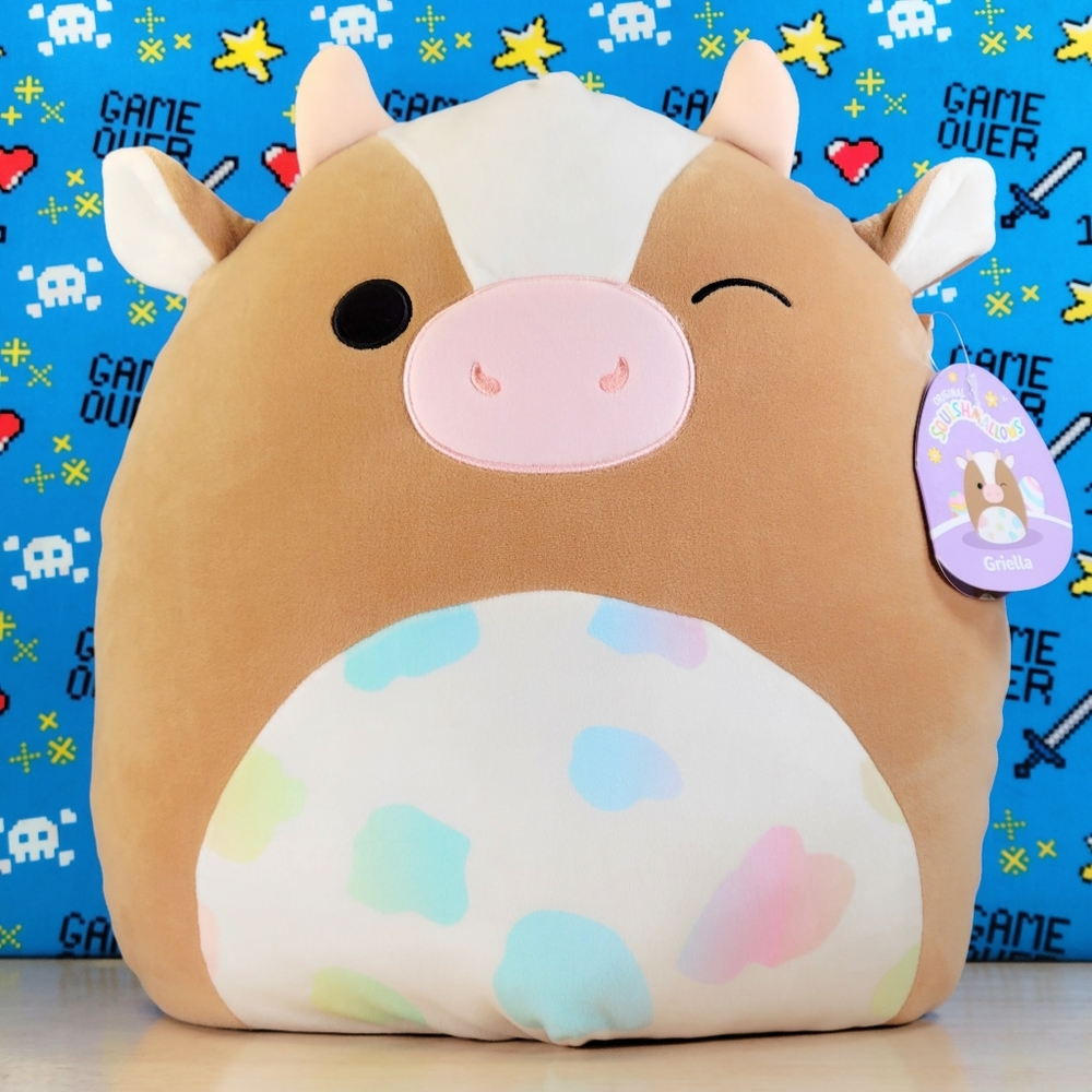 Squishmallow Griella the Cow 14" UltraSoft Easter Holiday Farm Pal Toy Plush NWT - Picture 1 of 6